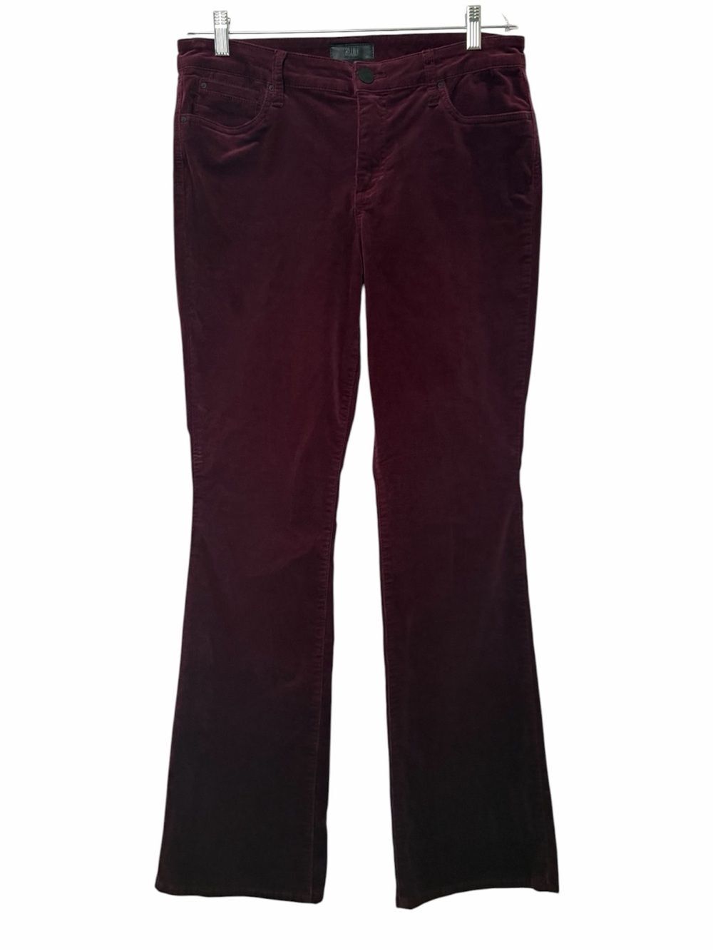 Kut From The Kloth Womens 12 Burgandy Corduroy Baby Bootcut Pants Stretch Karen